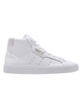 adidas Originals Sleek Mid Sneakers Triple White Sz 8